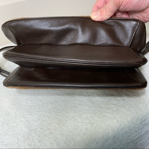 PEDRO Mayorga Buenos Aires Rare Vintage 60's Cowhide Leather Fur Brown Hand Bag - Picture 4 of 12